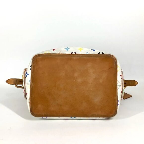 Authentic Louis Vuitton Multicolor Petit Noe Monogram Bucket Shoulder Bag White - Picture 7 of 16